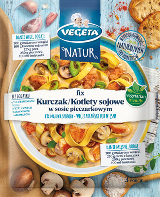 Fix Vegeta Natur Kurczak/Kotlety sojowe w sosie pieczarkowym