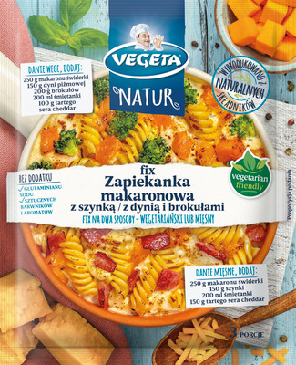 Fix Vegeta Natur Zapiekanka makaronowa z szynką/z dynią i brokułami