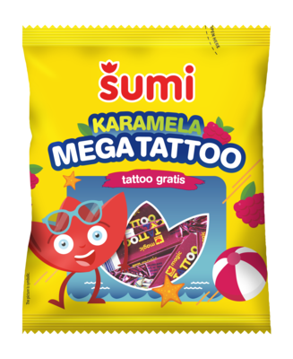 Karamela bombon Mega Tattoo