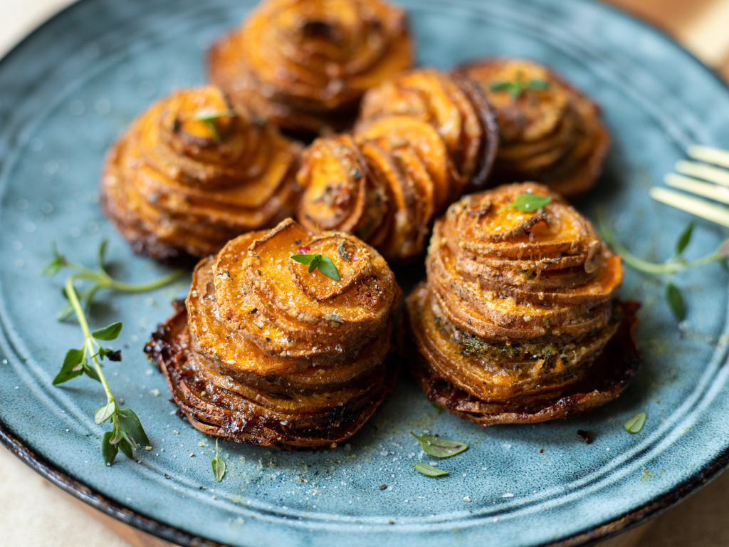 Hrskave “hrpice” batata s parmezanom