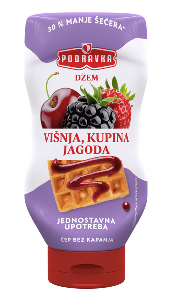 Džem višnja, kupina, jagoda squeeze