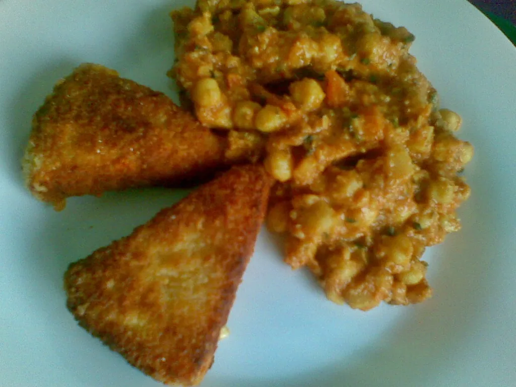 Pohovani sir (i varivo od leblebije)