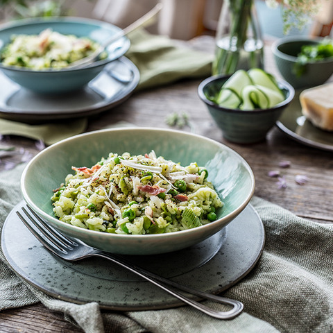 Zeleninové rizoto so slaninou