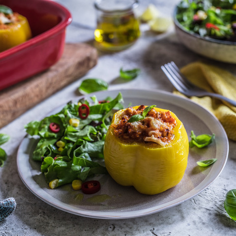 Fantastične vegetarijanske punjene paprike
