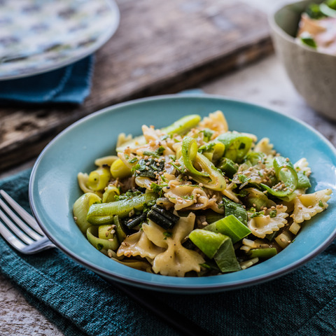 Teplý salát s pórkem