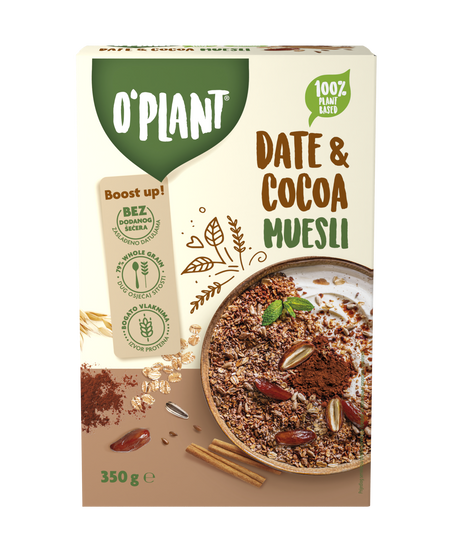 O`Plant Musli cu cacao & curmale