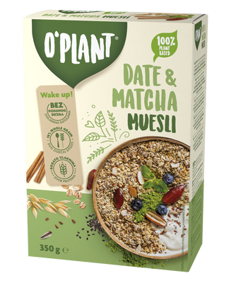 O`plant muesli z datlji in matcho
