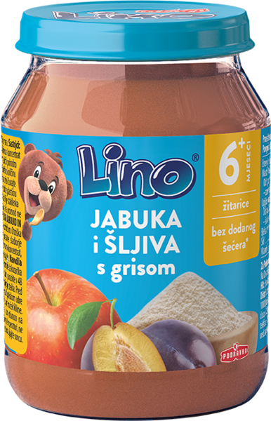 Lino jabuka i šljiva s grisom