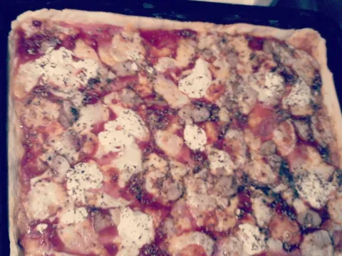 Pizza sa mozzarellom i vrhnjem