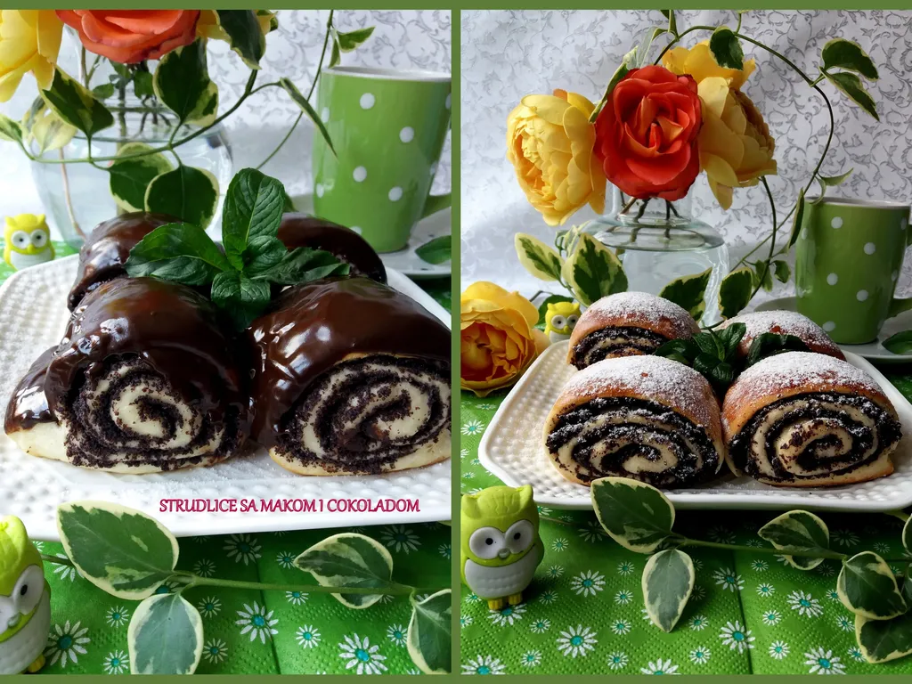 Strudlice sa makom i cokoladom