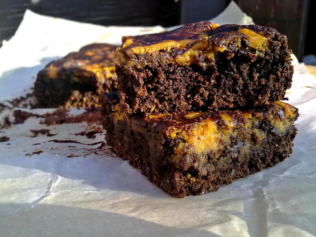 Cocoa-Pumpkin Brownies