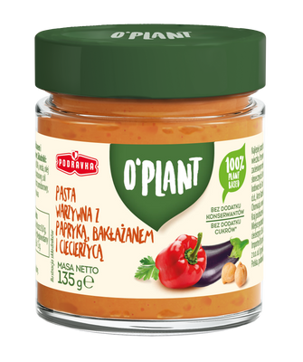 Pasta warzywna z papryką, bakłażanem i ciecierzycą