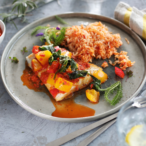 Kabeljau mit Gemüse