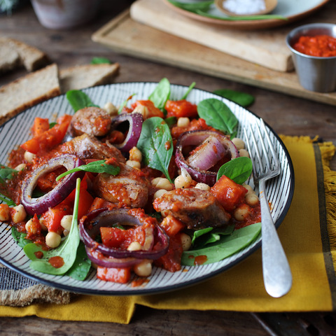 Kichererbsensalat mit Chorizo