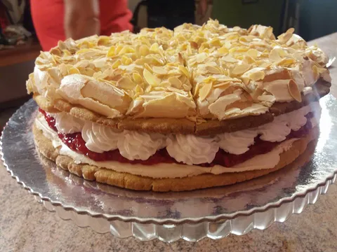 Torta od badema i višanja(malina)