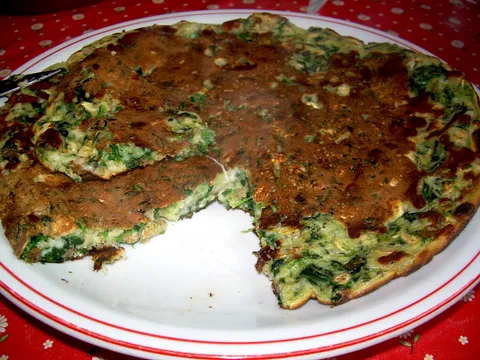 slana "palacinka" sa spanacem i kackavaljem