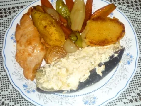 Plavi patlidžan sa kajmakom!!!
