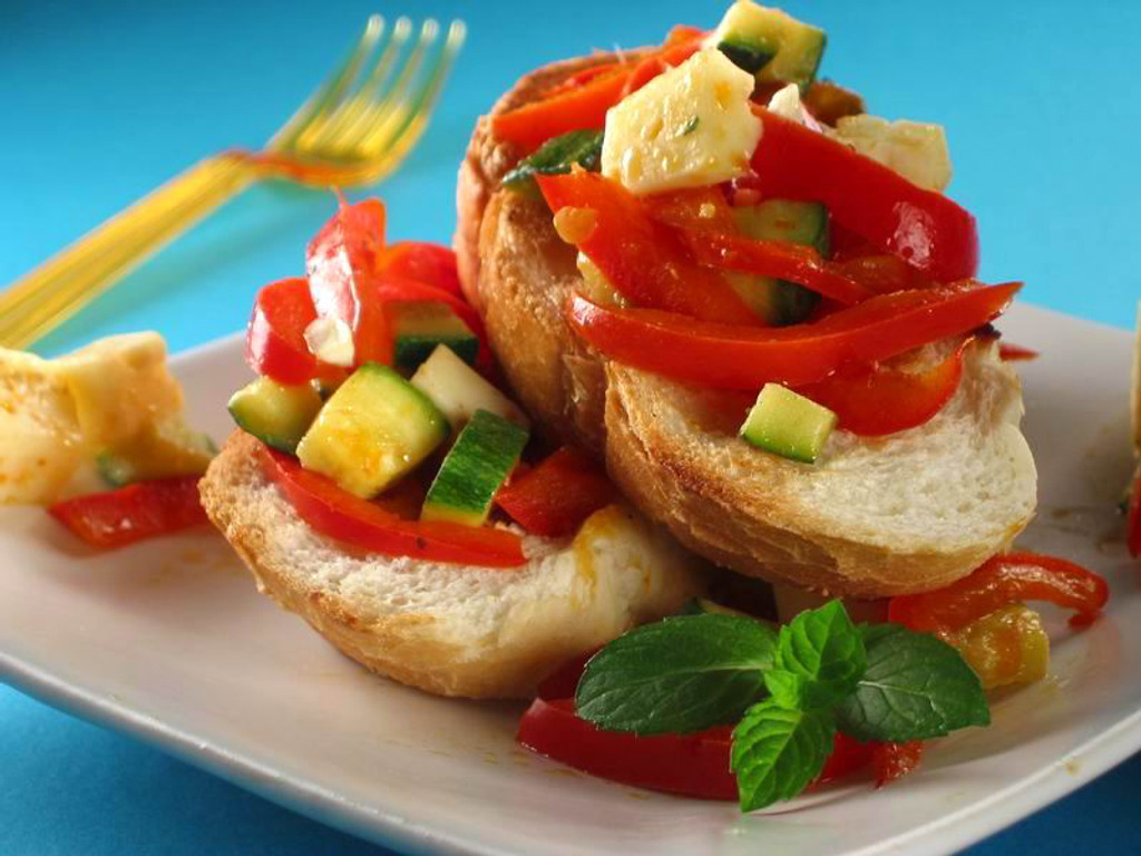 Bruschetta so zeleninou