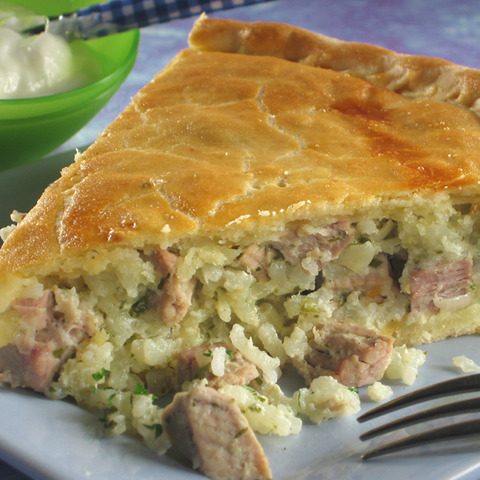Placinta cu carne de orez
