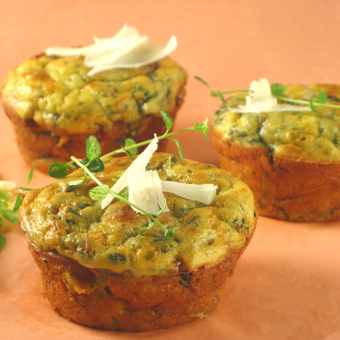 Muffiny z tvarohu a špenátu