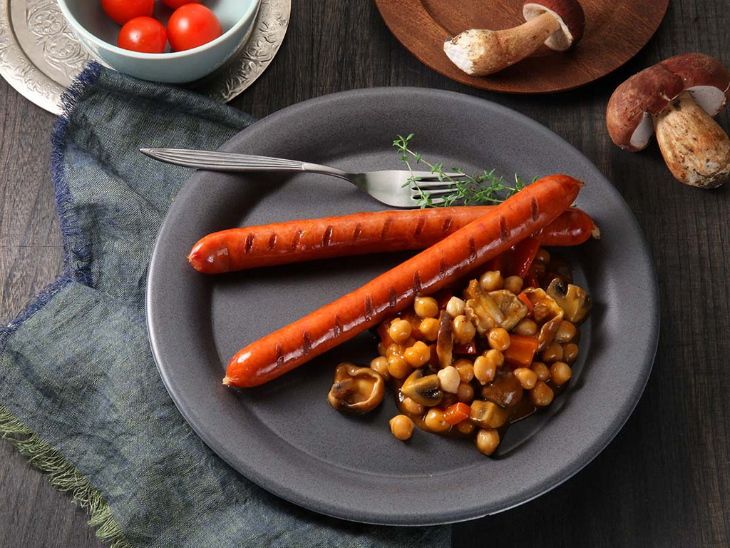Pečenice s prilogom od slanutka