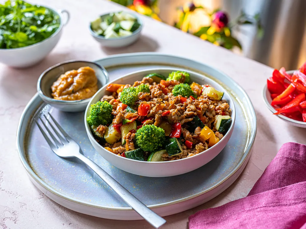 Puretina s prženim povrćem (stir-fry)
