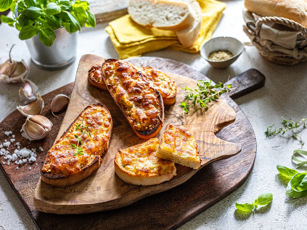 Zapečeni kruh sa sirom i češnjakom