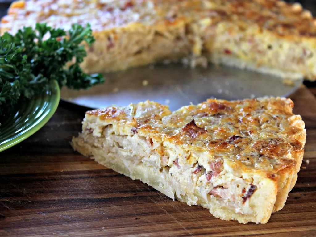 Sauerkraut and bacon pie...
