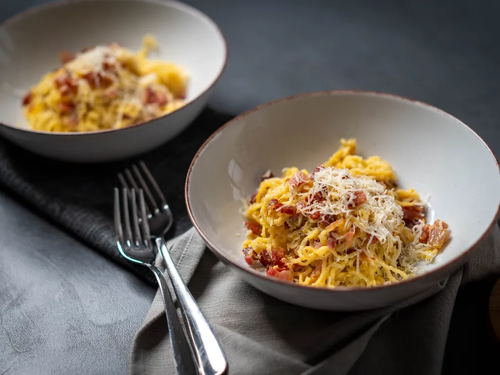 Noodle carbonara