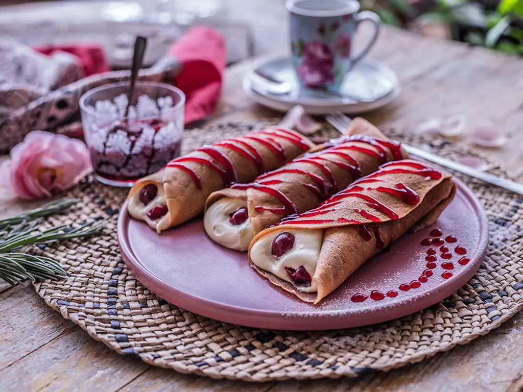Tiramisu palačinke s višnjama