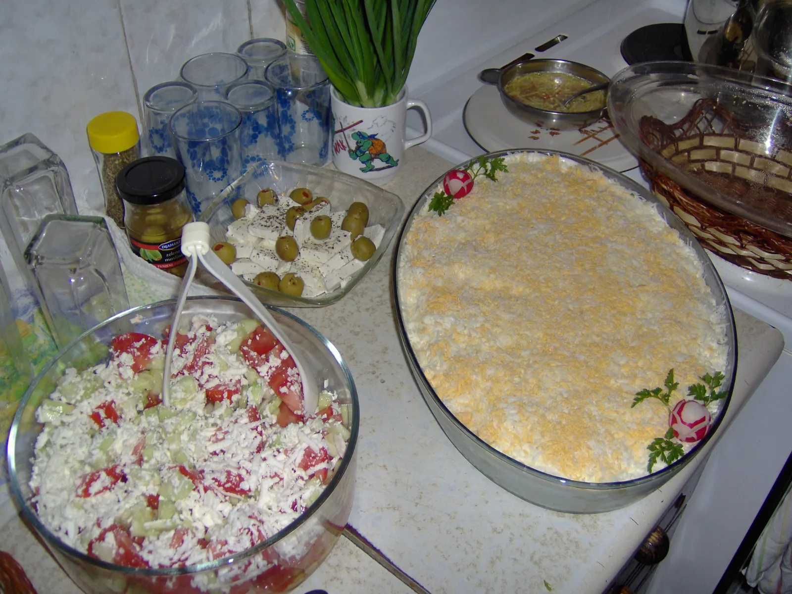 Mimoza i šopska salata