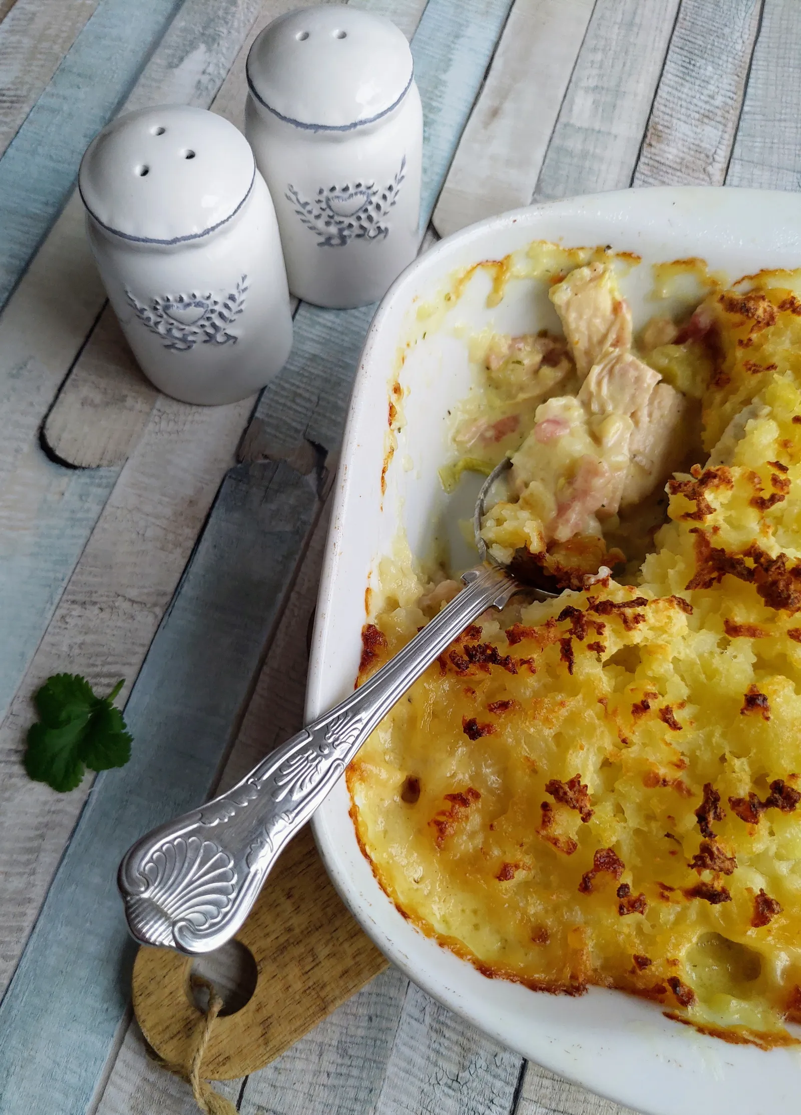 rösti-topped chicken and pancetta PIE