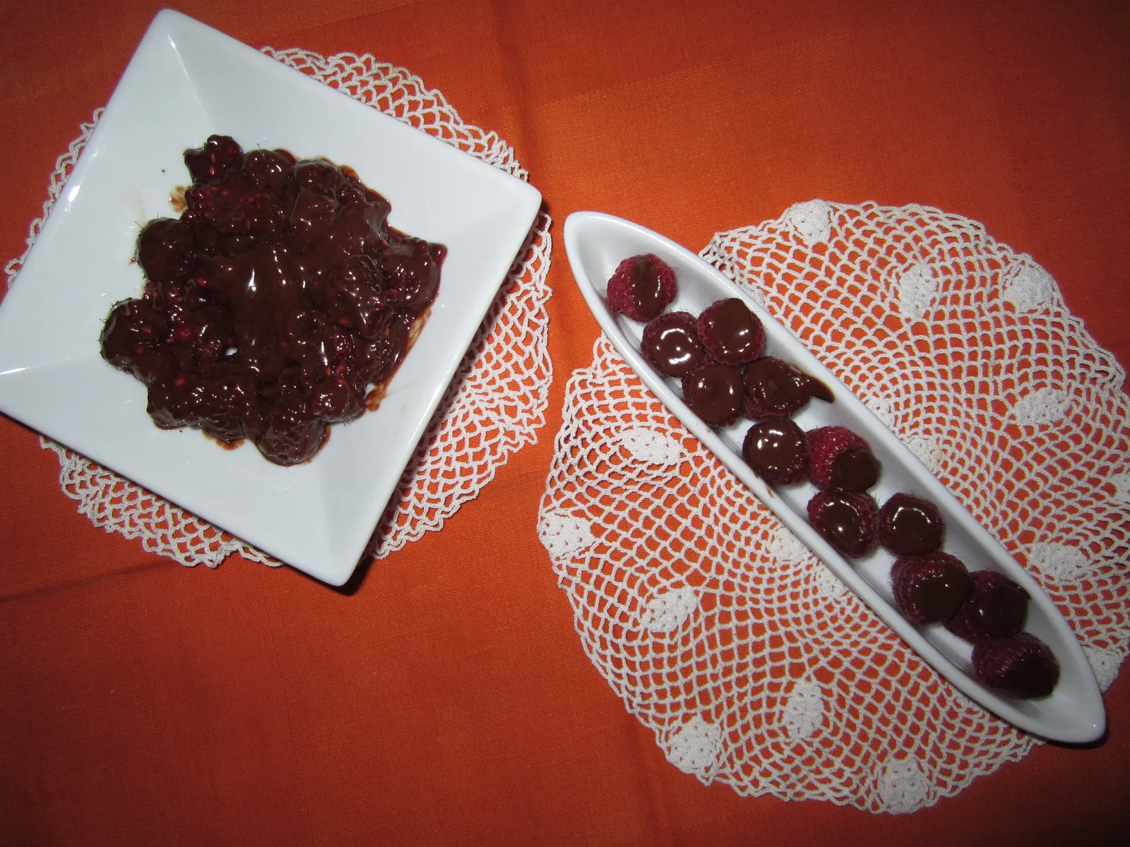 Maline pomješane u čokoladu
