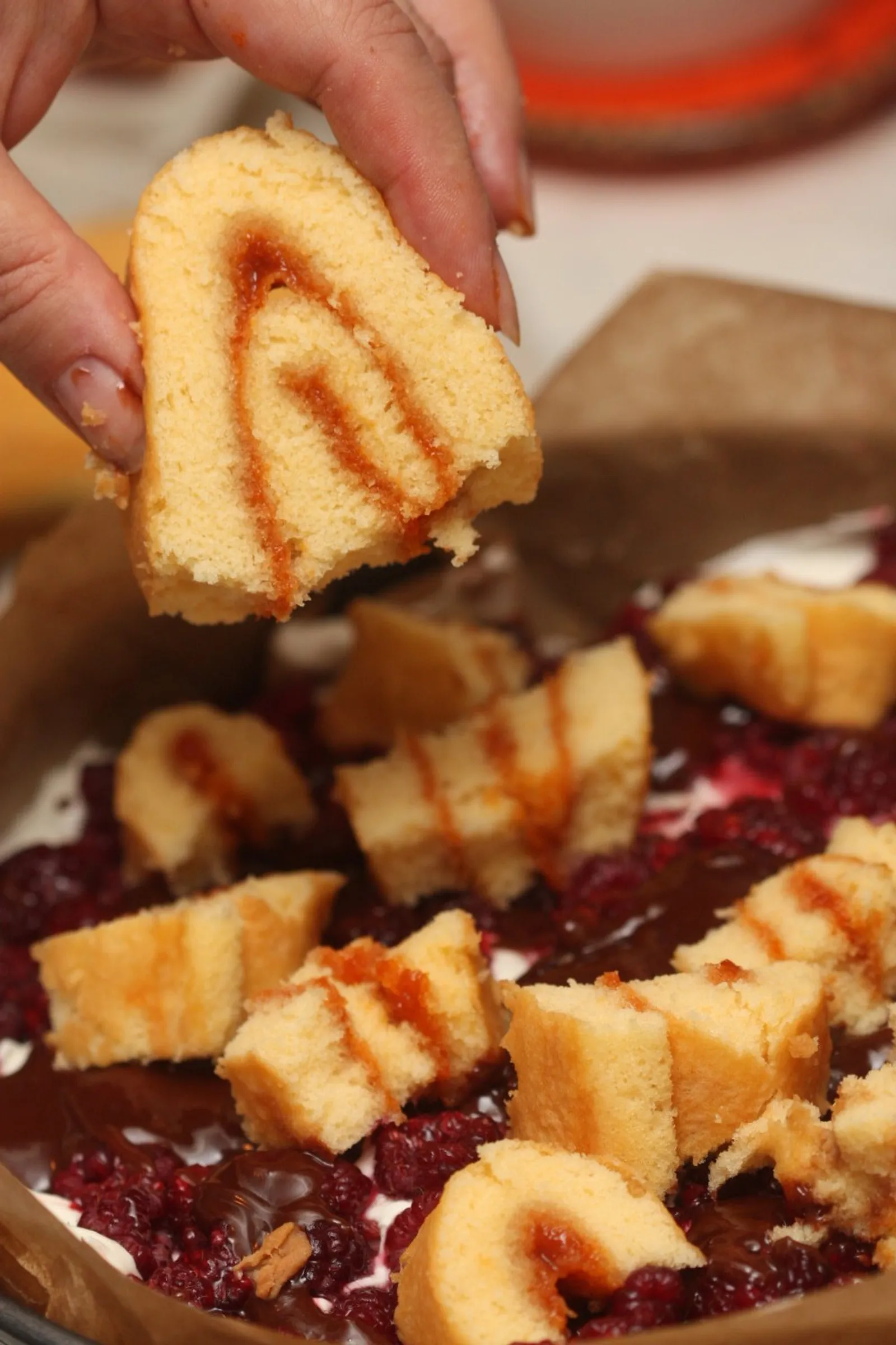 Raspberry chocolate trifle cake by Silva