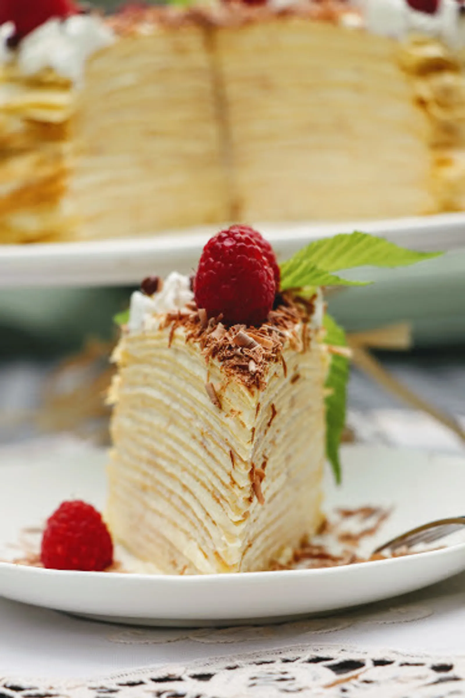 Vanilla Mille Crepe Cake