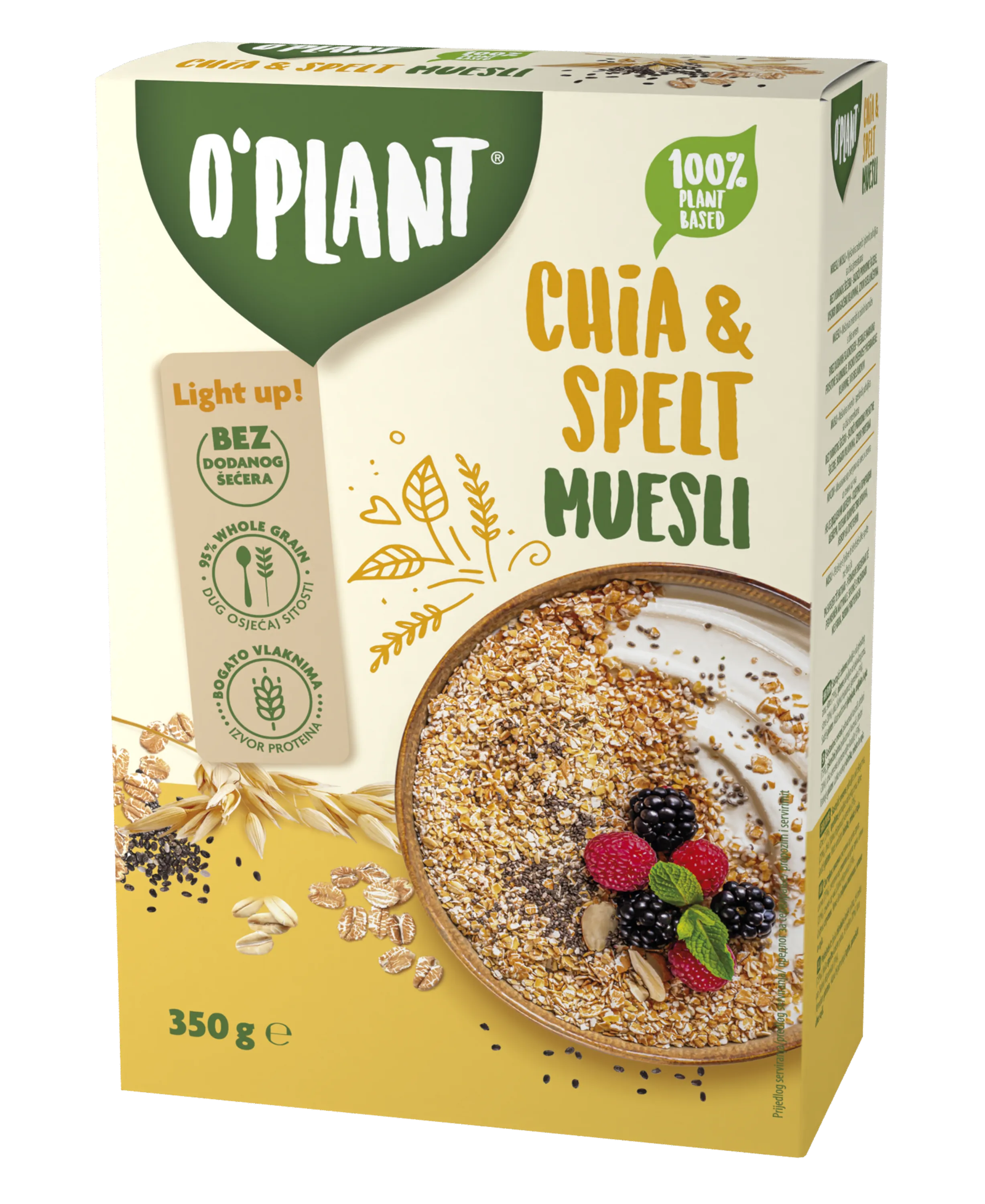 O`plant muesli s chia semeni