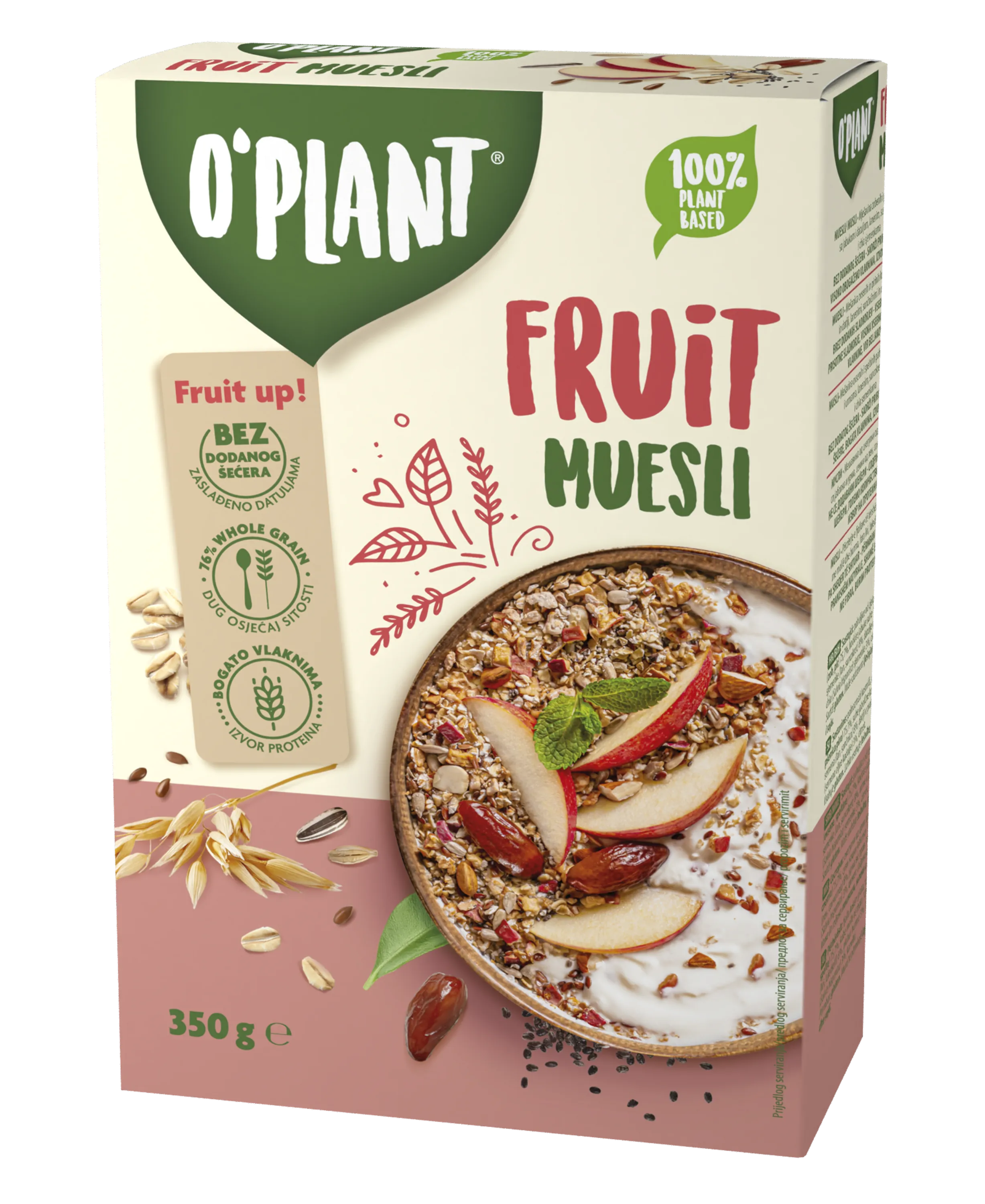 O`plant muesli z jabolki in datlji