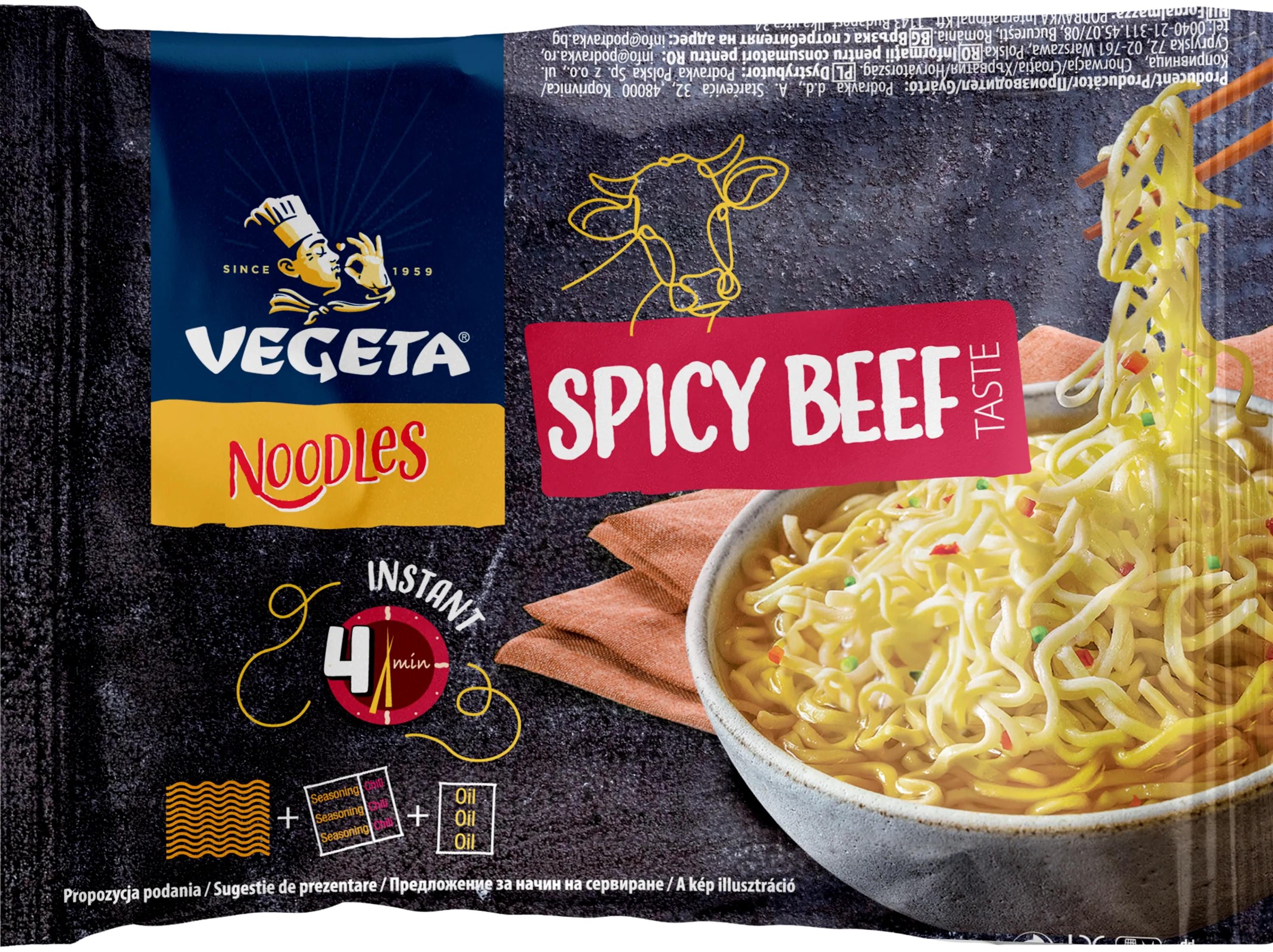 Vegeta Noodles cu gust de vită picant
