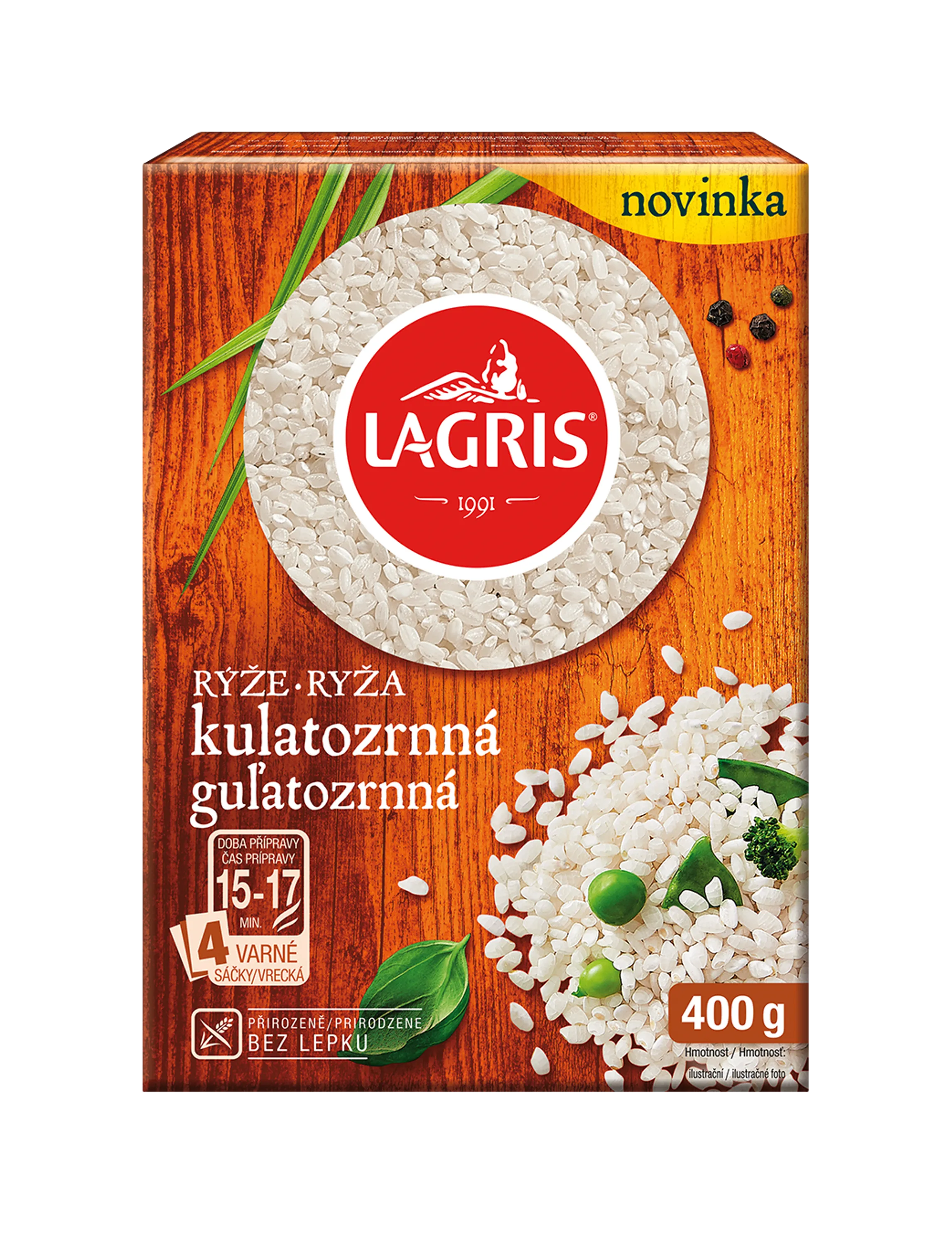 Ryža guľatozrnná varné vrecká