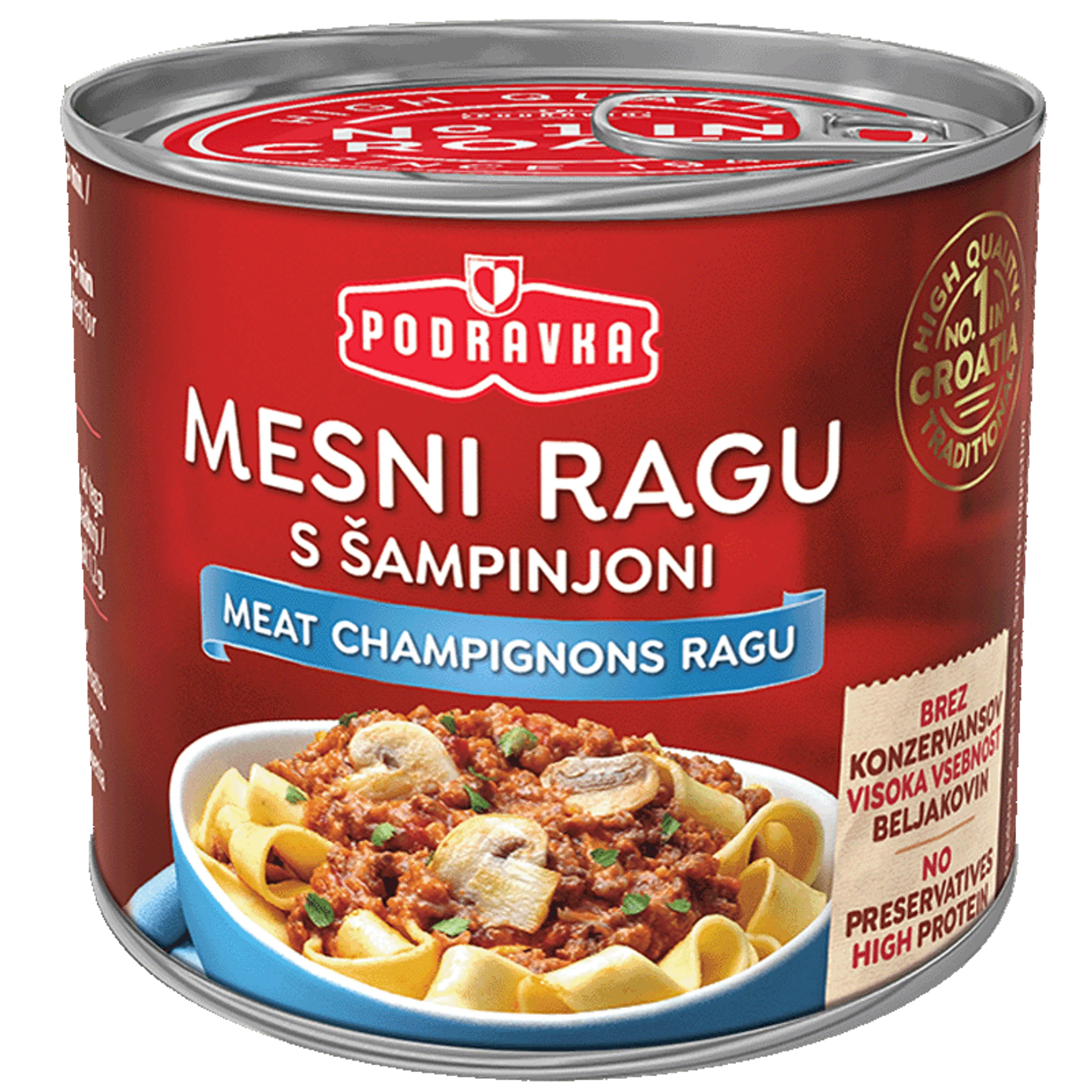 Mesni ragu s šampinjoni