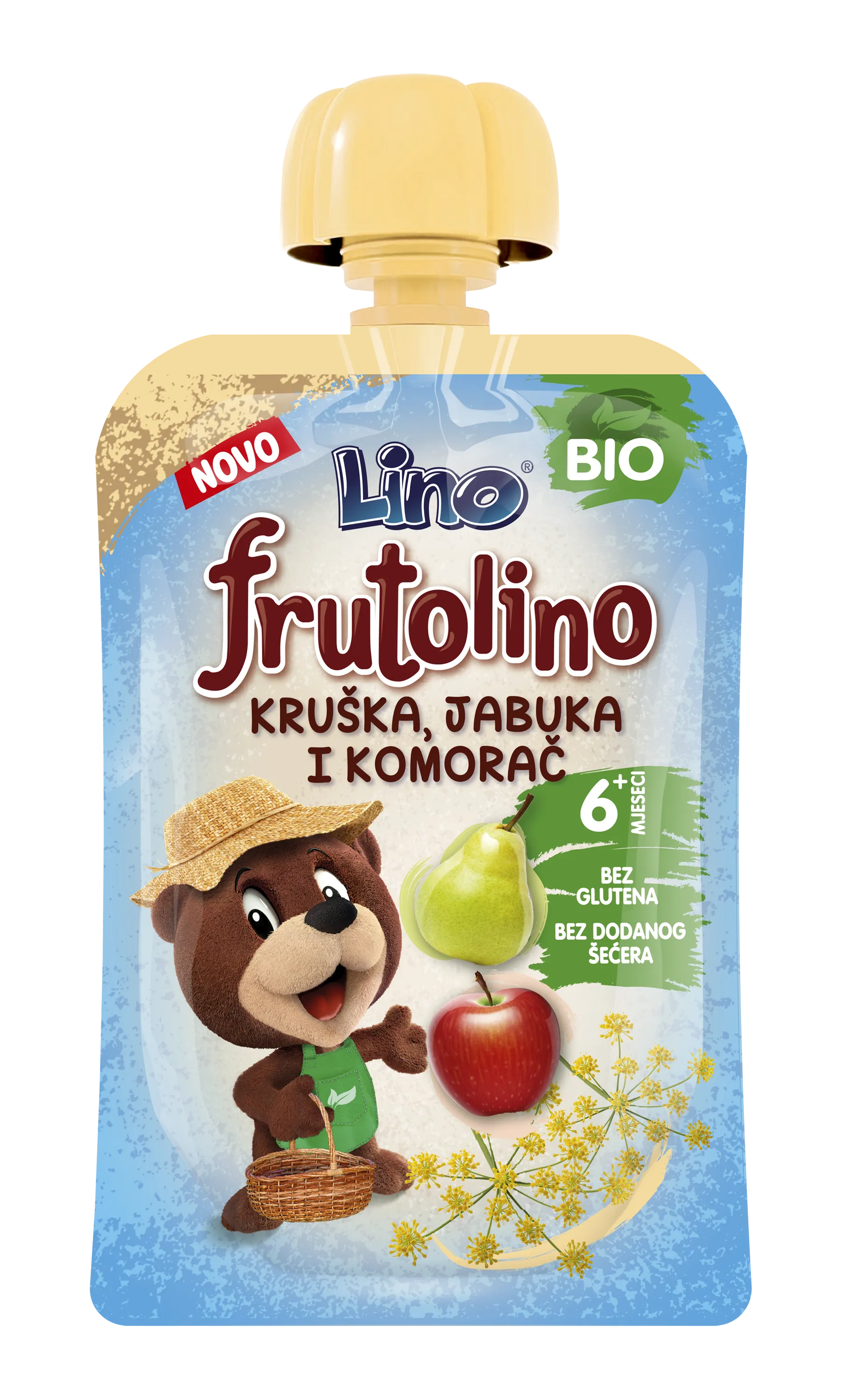 Frutolino BIO hruška, jabolko in komarček