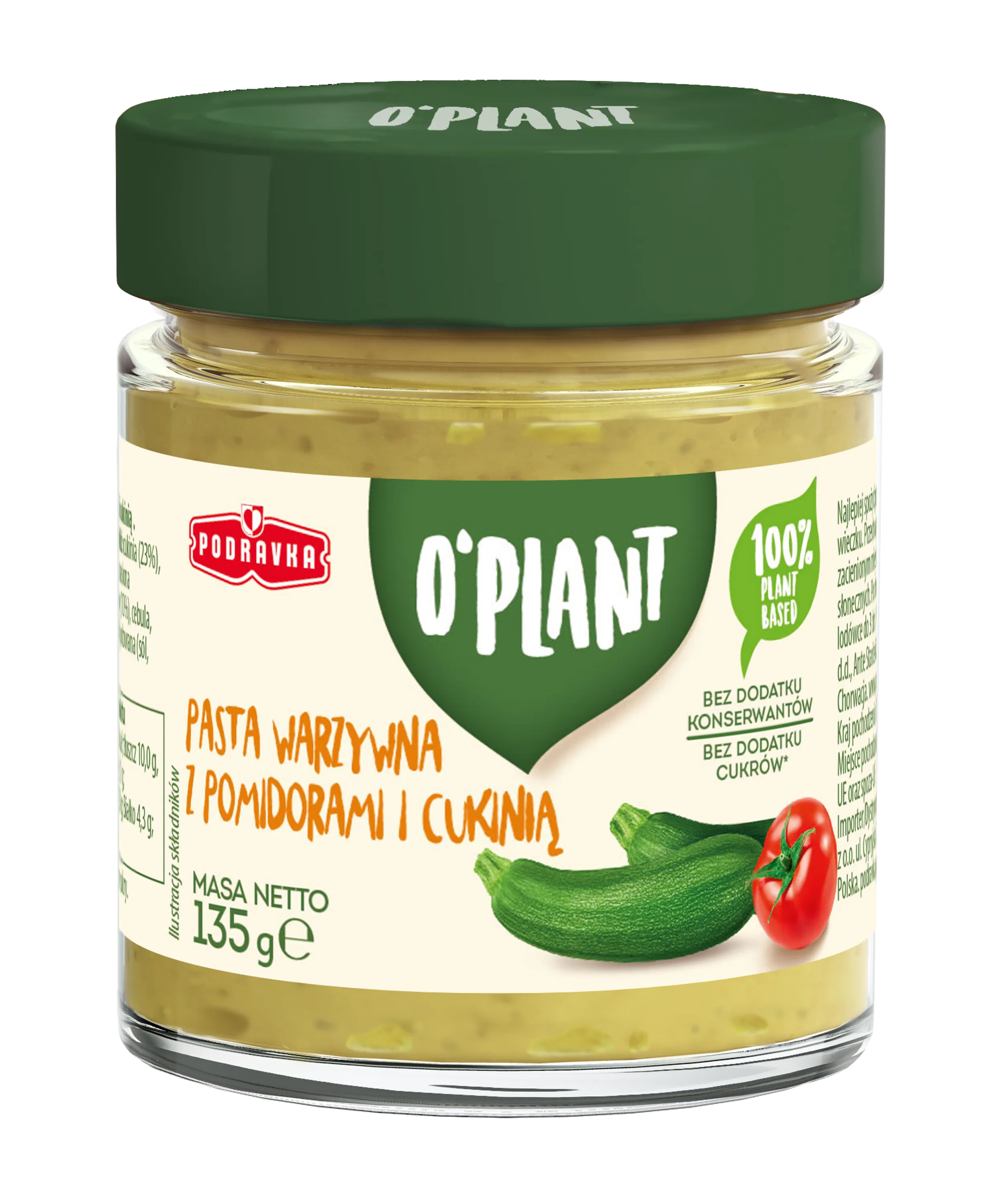 Pasta warzywna z pomidorami i cukinią