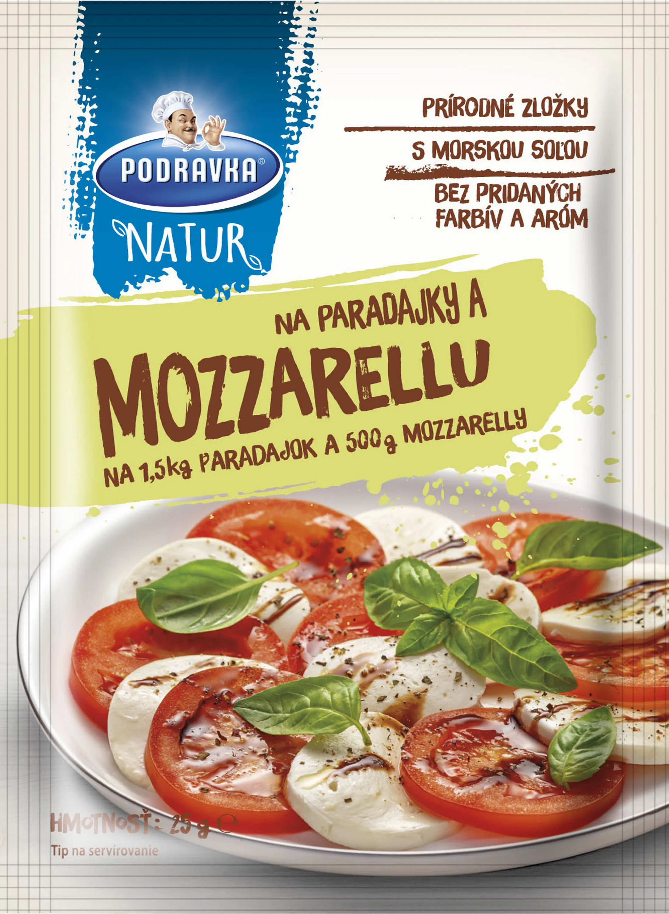 Podravka Natur na rajčata a mozzarelu
