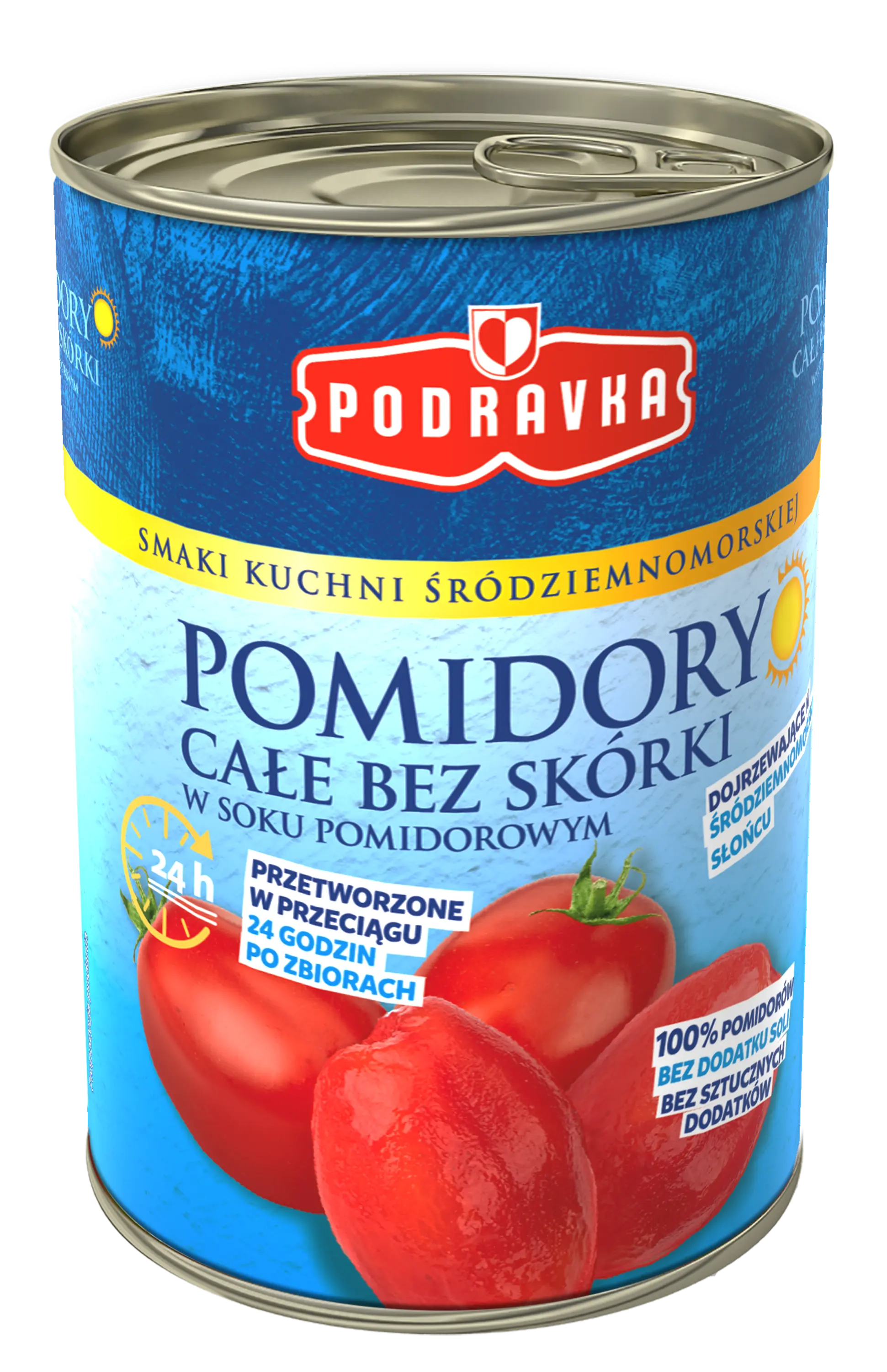 Pomidory całe bez skórki