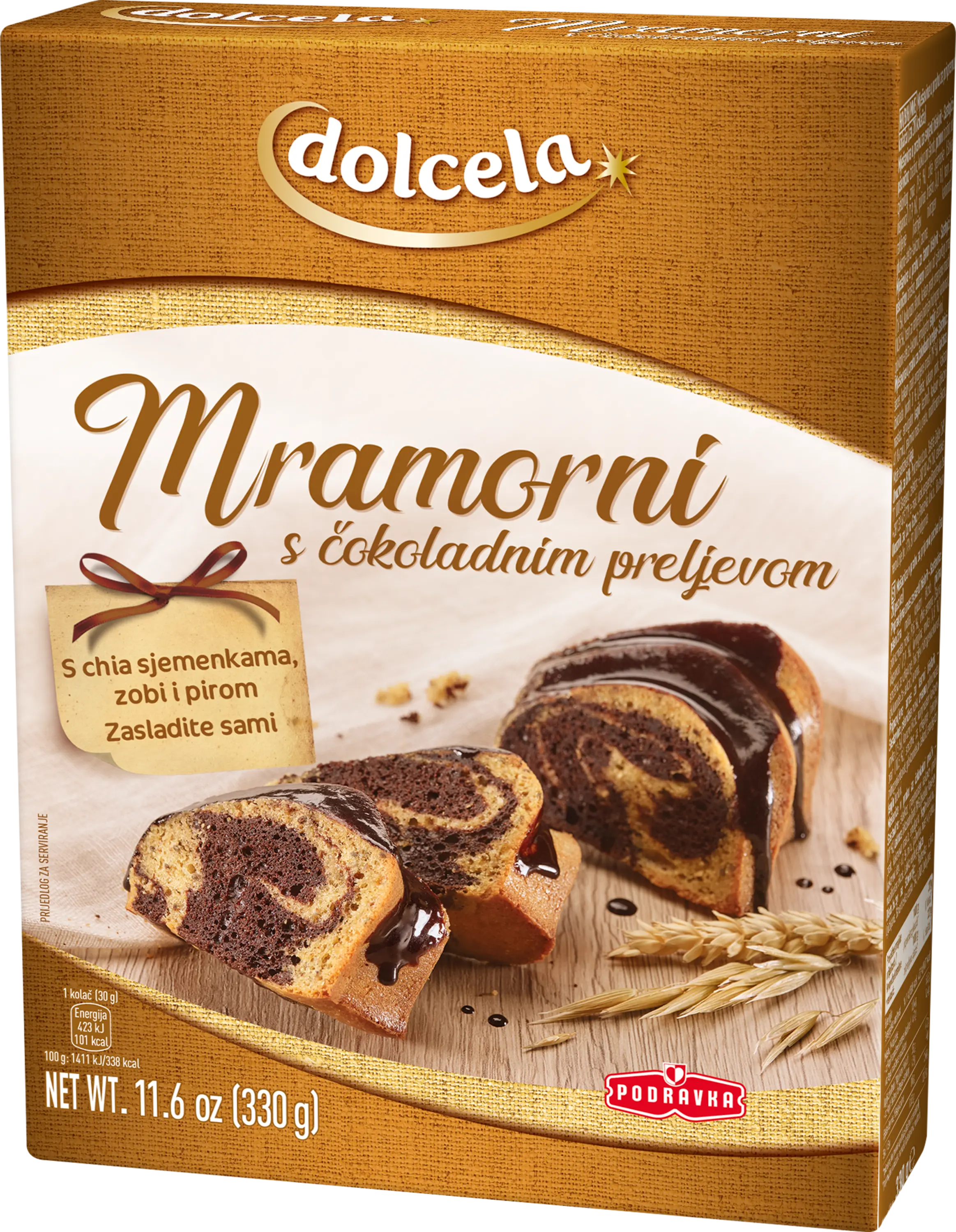 Marmorni kolač s čokoladnim prelivom