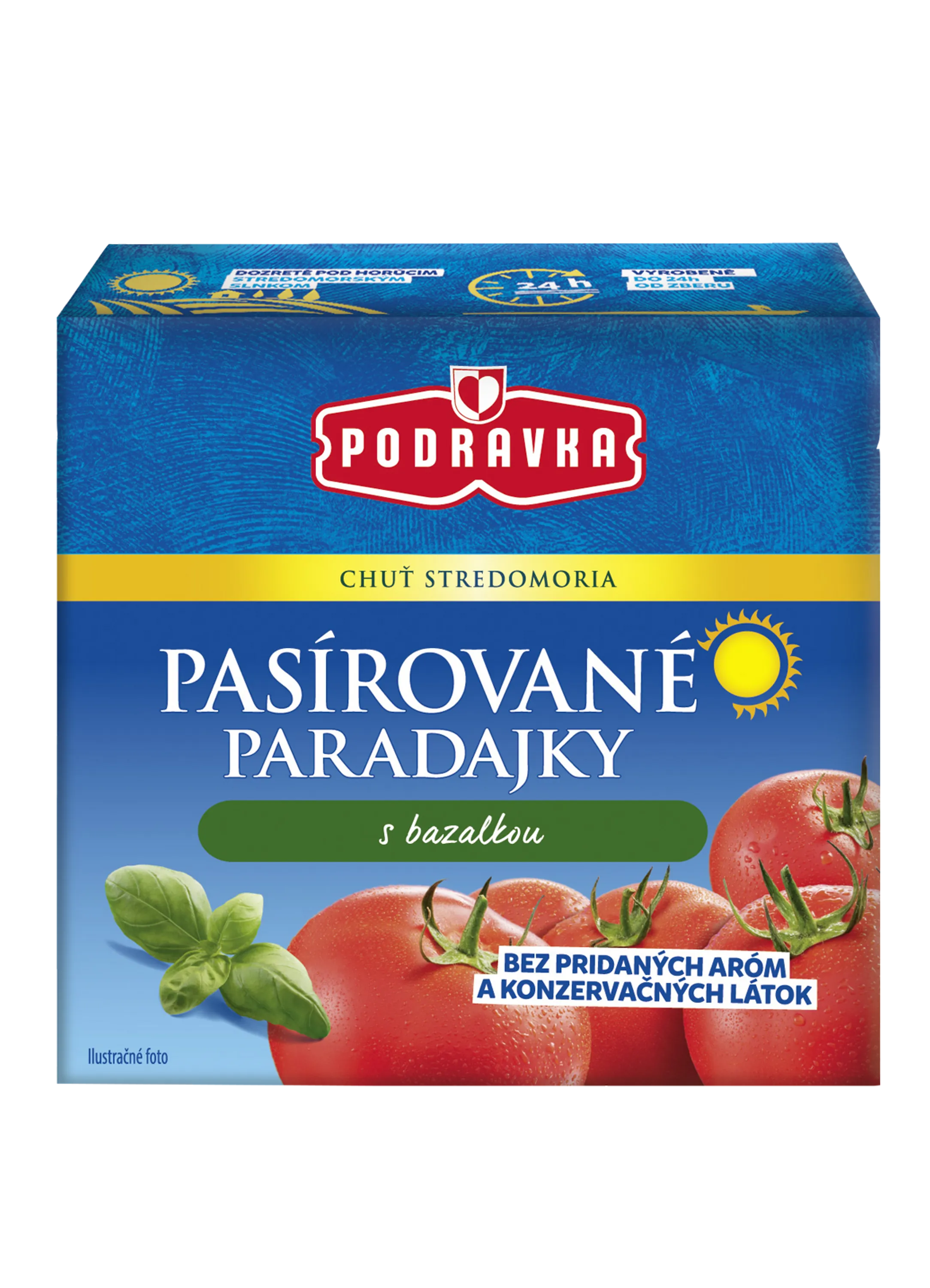 Pasírované paradajky s bazalkou