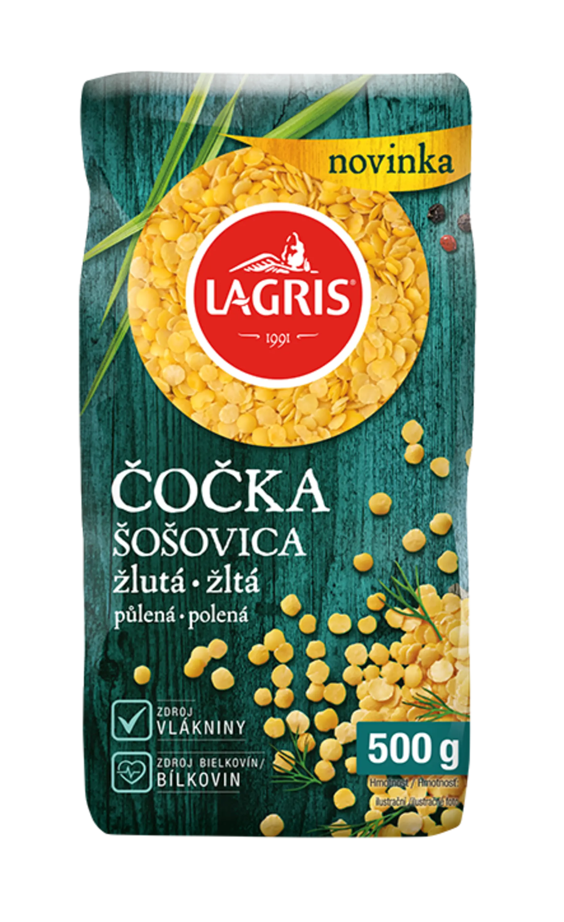 Čočka žlutá půlená