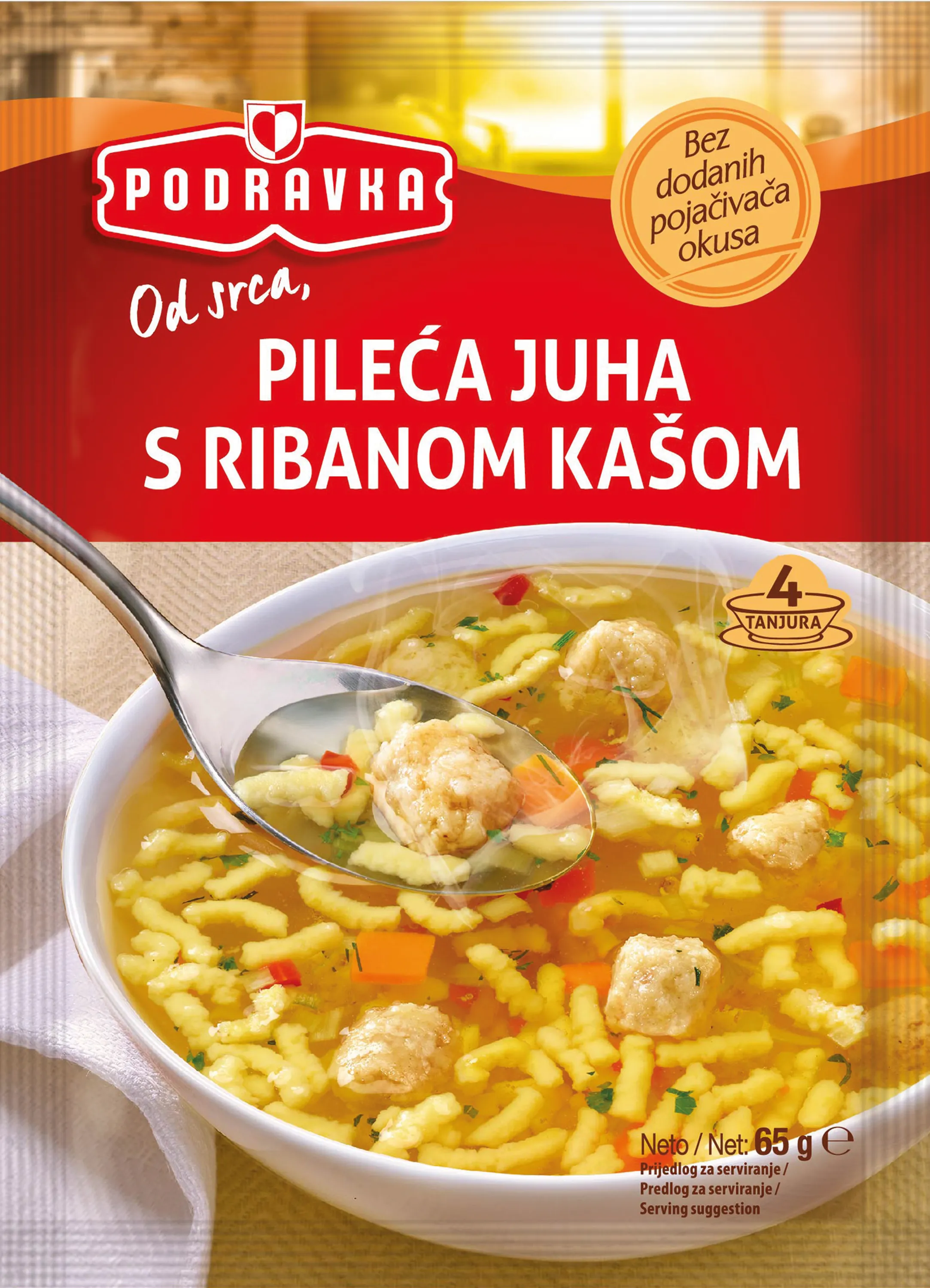 PIŠČANČJA JUHA Z RIBANO KAŠO