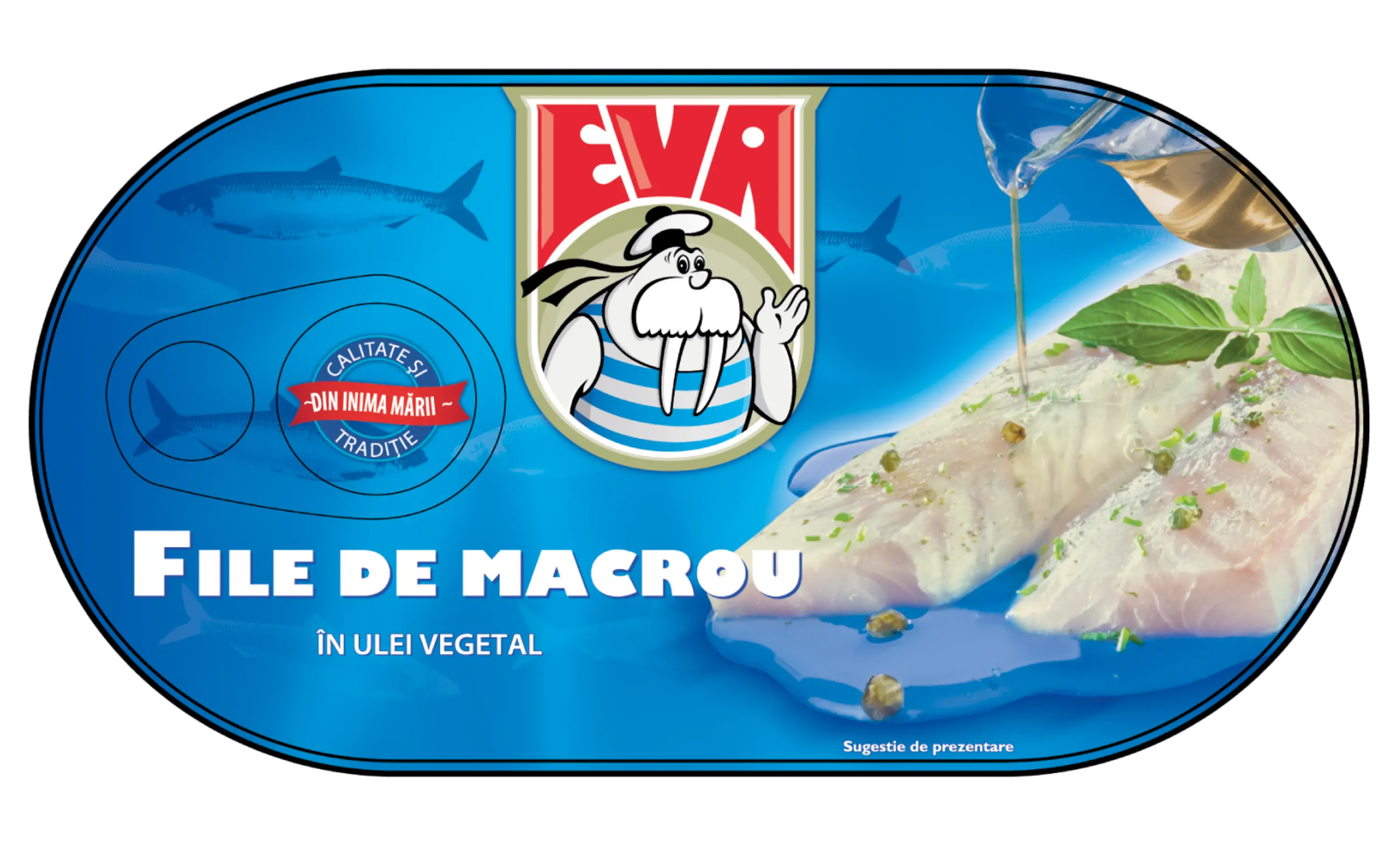 Eva File de macrou în ulei vegetal