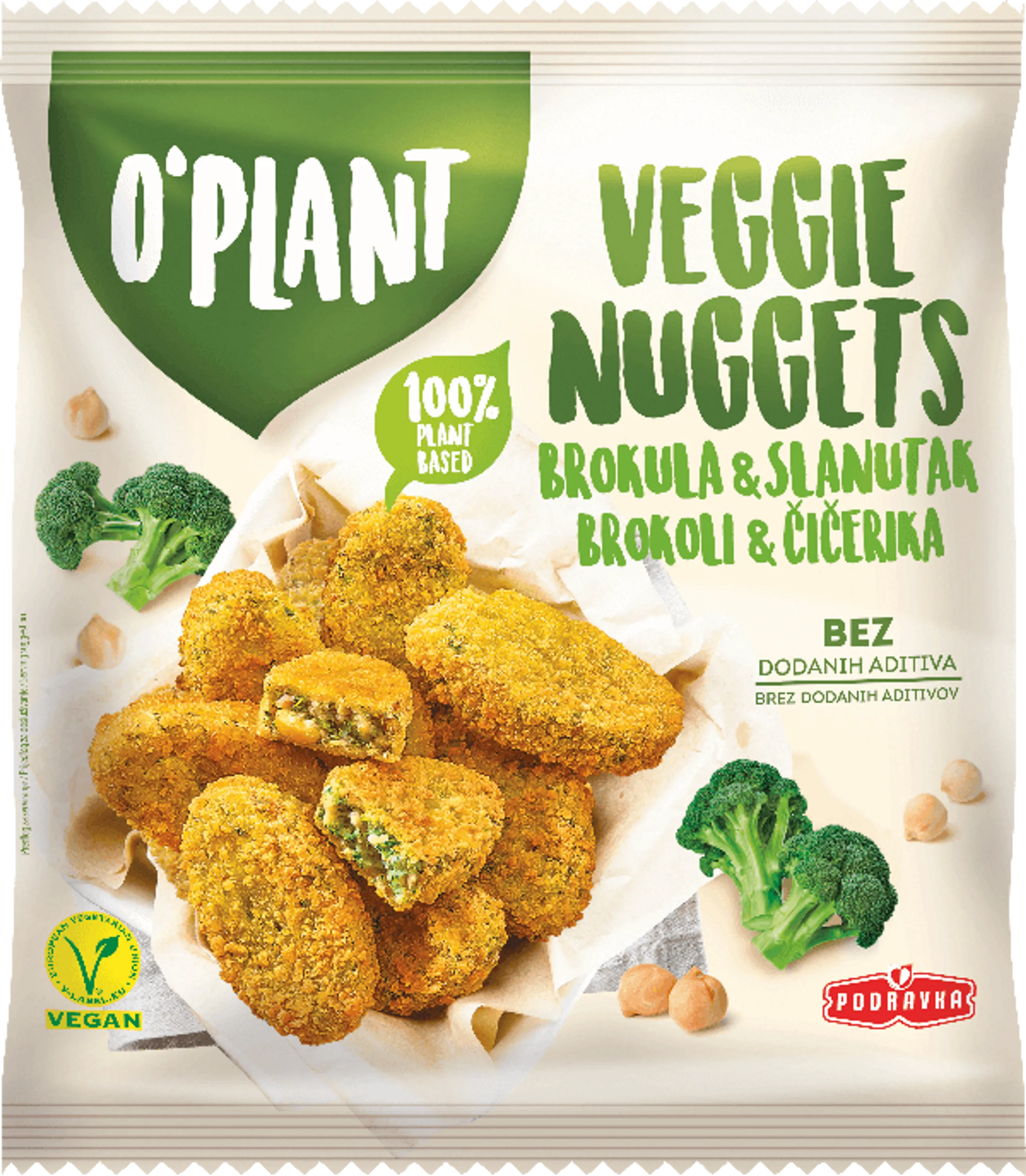 O`PLANT VEGGIE NUGGETS BROKOLI IN ČIČERIKA